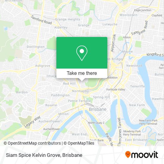 Siam Spice Kelvin Grove map