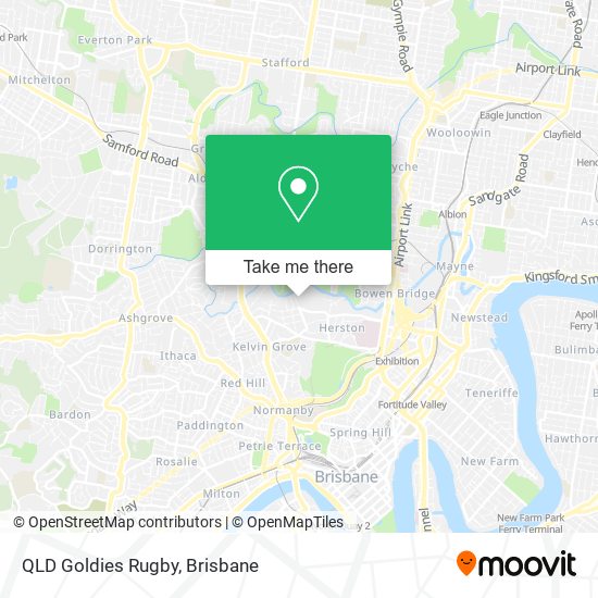QLD Goldies Rugby map