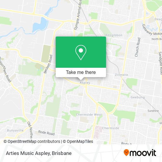 Arties Music Aspley map