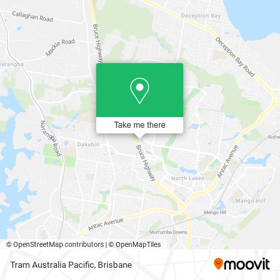 Tram Australia Pacific map