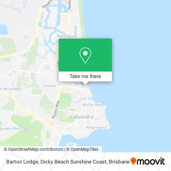Barton Lodge, Dicky Beach Sunshine Coast map
