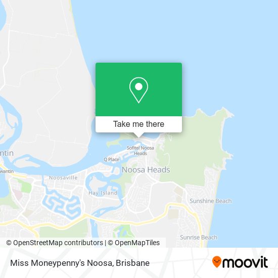 Miss Moneypenny's Noosa map