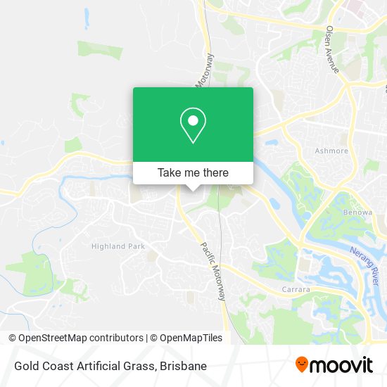 Mapa Gold Coast Artificial Grass