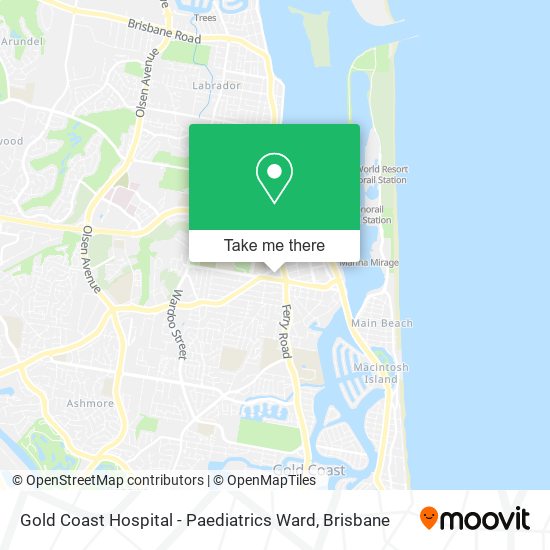 Gold Coast Hospital - Paediatrics Ward map