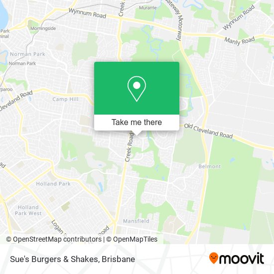 Sue's Burgers & Shakes map