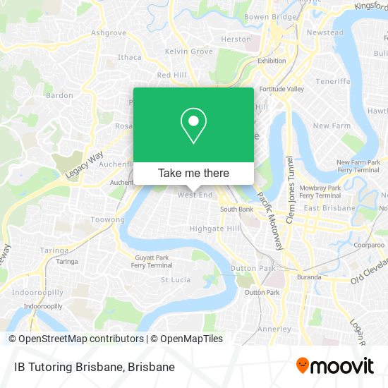 IB Tutoring Brisbane map