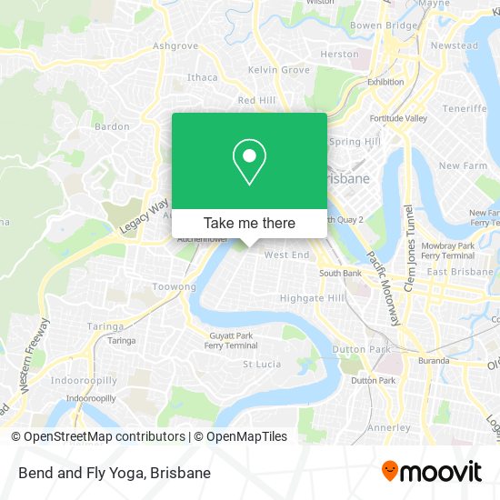 Bend and Fly Yoga map