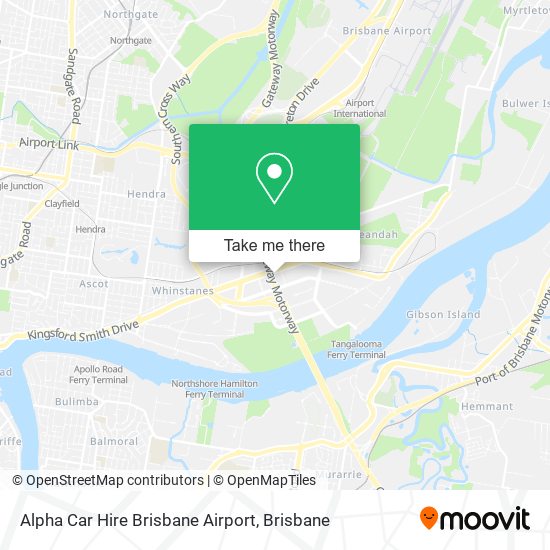 Alpha Car Hire Brisbane Airport map