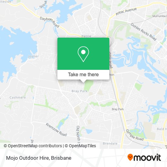 Mojo Outdoor Hire map