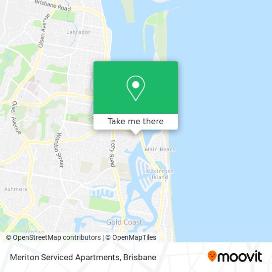 Mapa Meriton Serviced Apartments