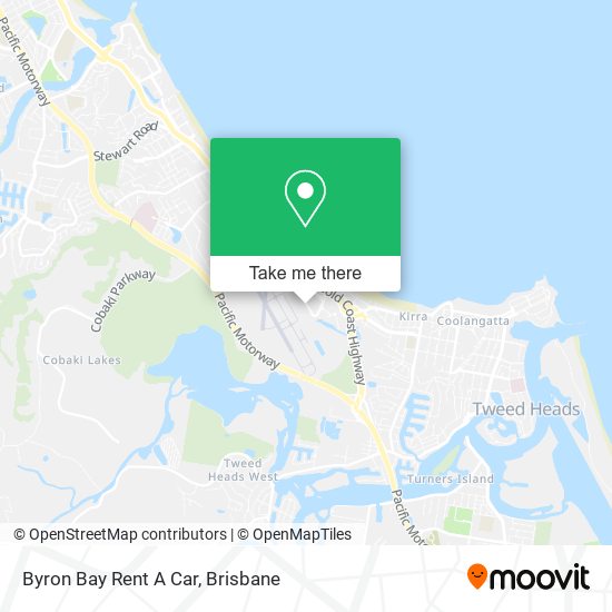 Byron Bay Rent A Car map