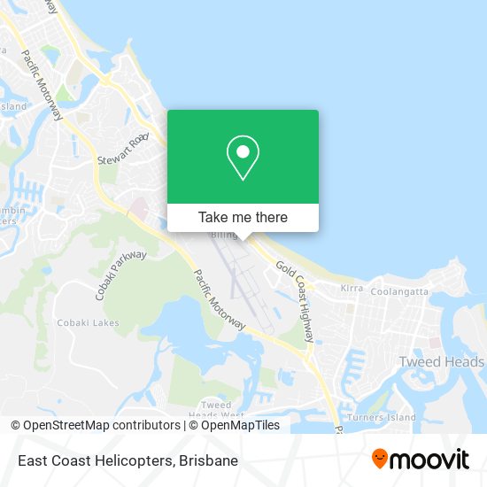 East Coast Helicopters map