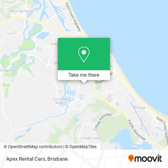 Apex Rental Cars map