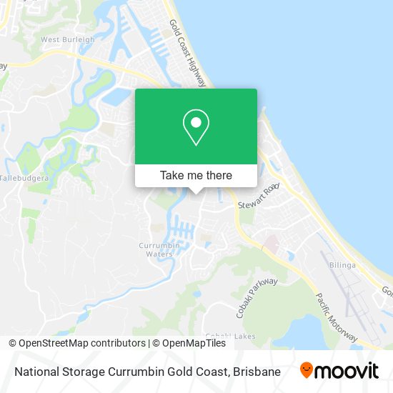 National Storage Currumbin Gold Coast map