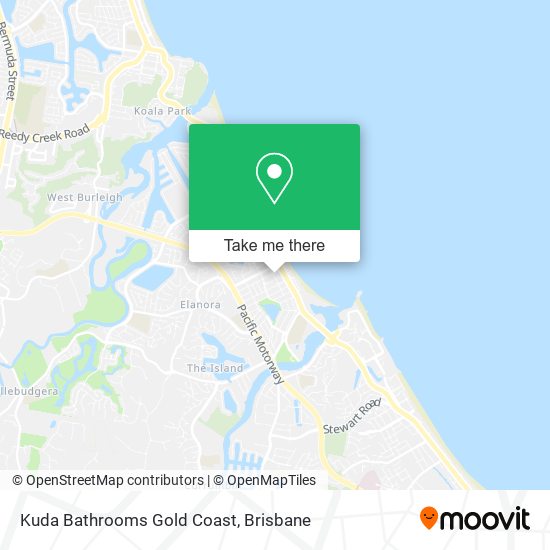 Kuda Bathrooms Gold Coast map