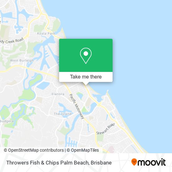 Throwers Fish & Chips Palm Beach map