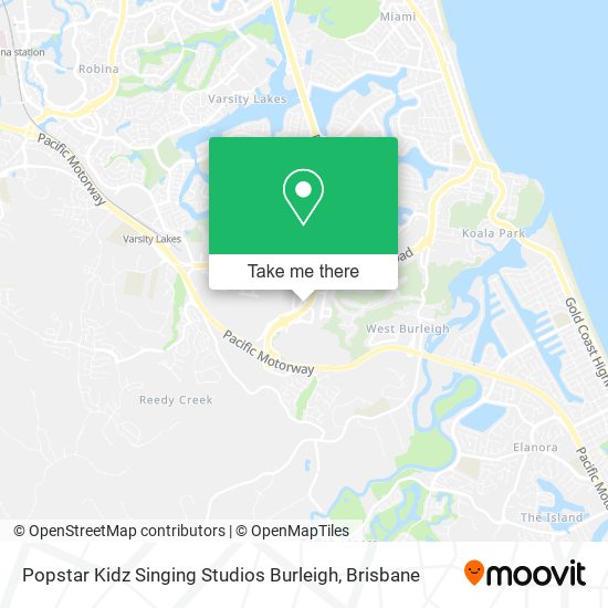 Popstar Kidz Singing Studios Burleigh map