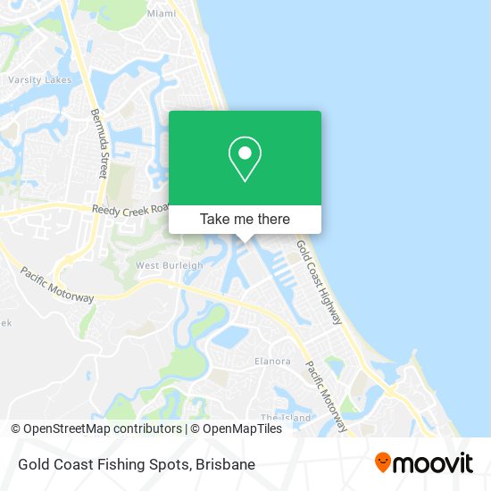 Gold Coast Fishing Spots map