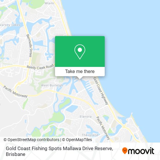 Gold Coast Fishing Spots Mallawa Drive Reserve map