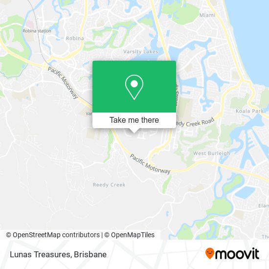 Lunas Treasures map