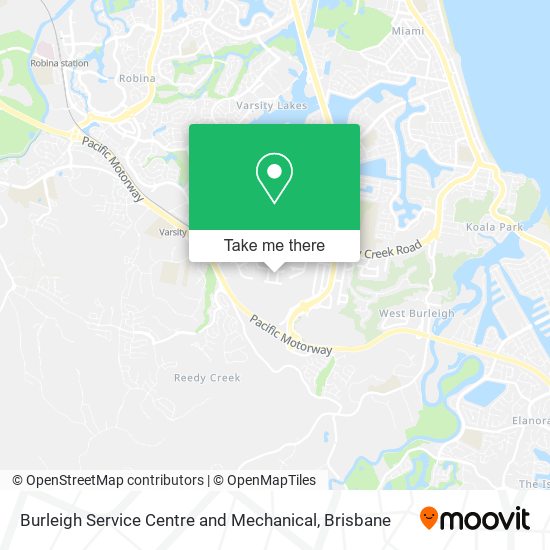 Burleigh Service Centre and Mechanical map