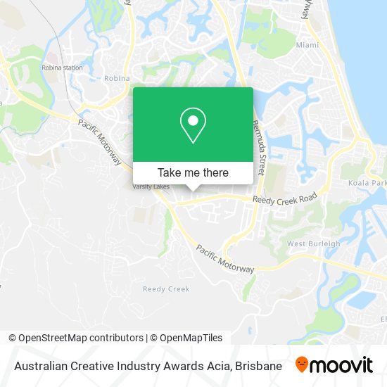 Australian Creative Industry Awards Acia map
