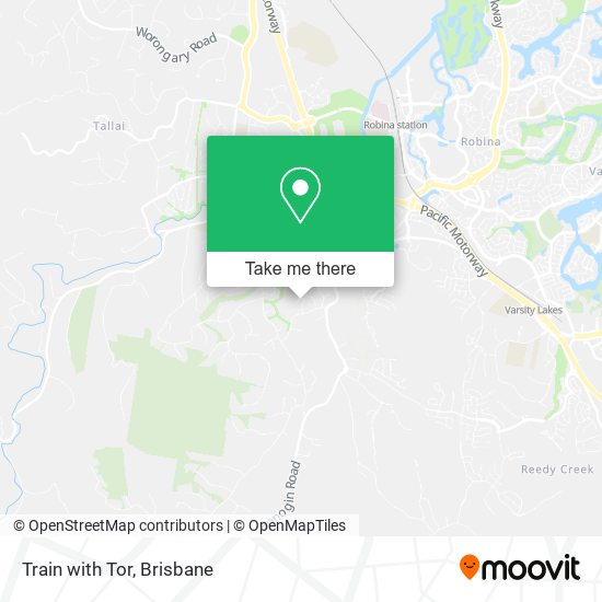Train with Tor map