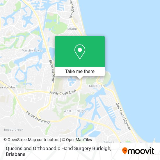 Queensland Orthopaedic Hand Surgery Burleigh map