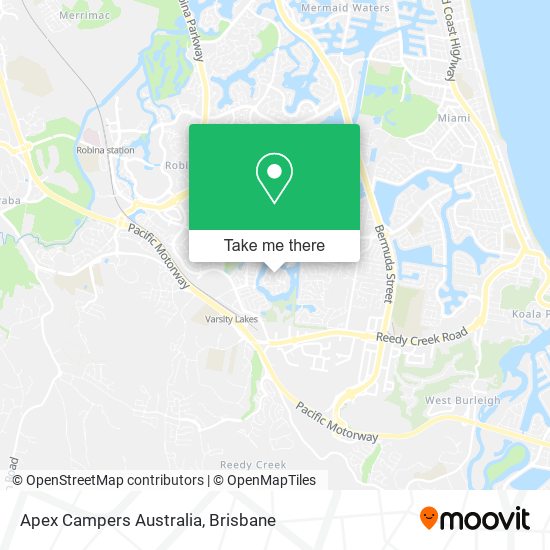 Apex Campers Australia map