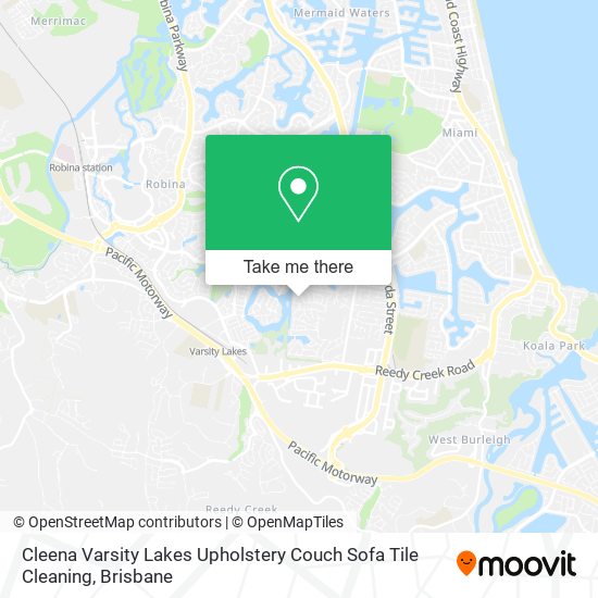Cleena Varsity Lakes Upholstery Couch Sofa Tile Cleaning map