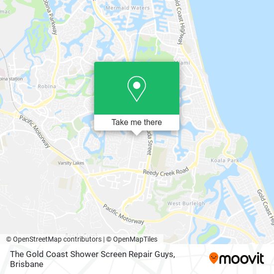 The Gold Coast Shower Screen Repair Guys map