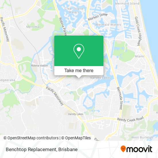 Benchtop Replacement map