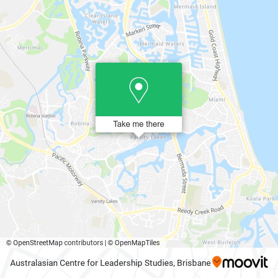 Australasian Centre for Leadership Studies map