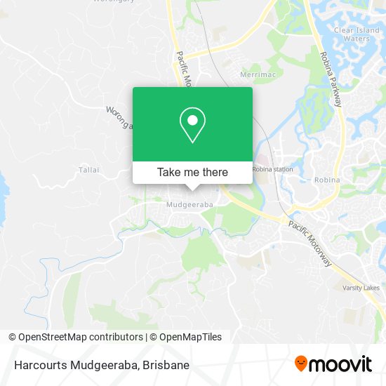 Harcourts Mudgeeraba map
