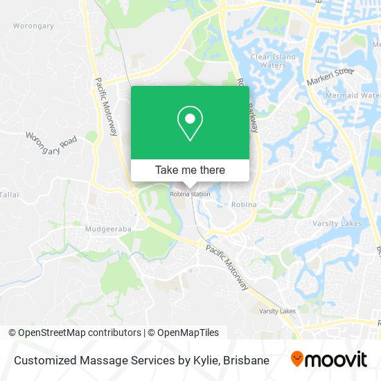 Customized Massage Services by Kylie map