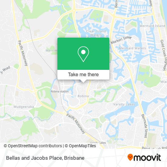 Bellas and Jacobs Place map