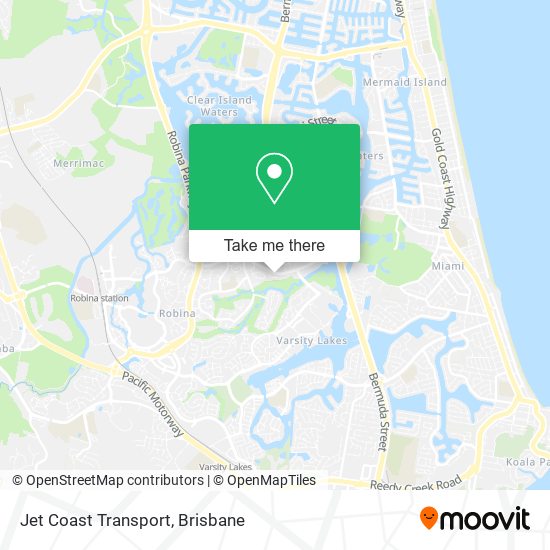 Jet Coast Transport map