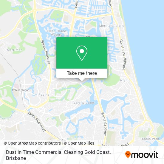 Dust in Time Commercial Cleaning Gold Coast map