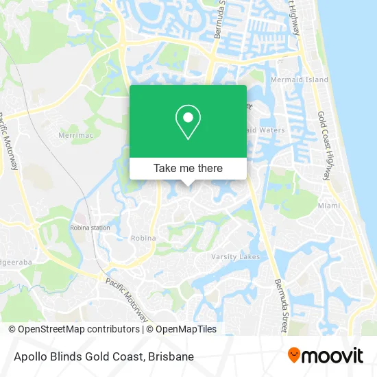 Apollo Blinds Gold Coast map