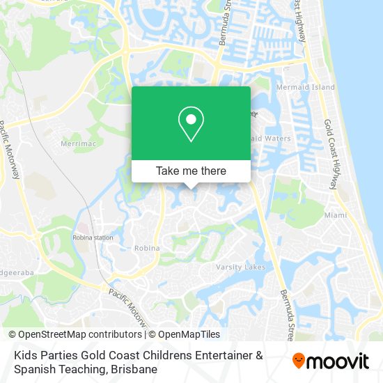Kids Parties Gold Coast Childrens Entertainer & Spanish Teaching map