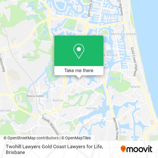Twohill Lawyers Gold Coast Lawyers for Life map