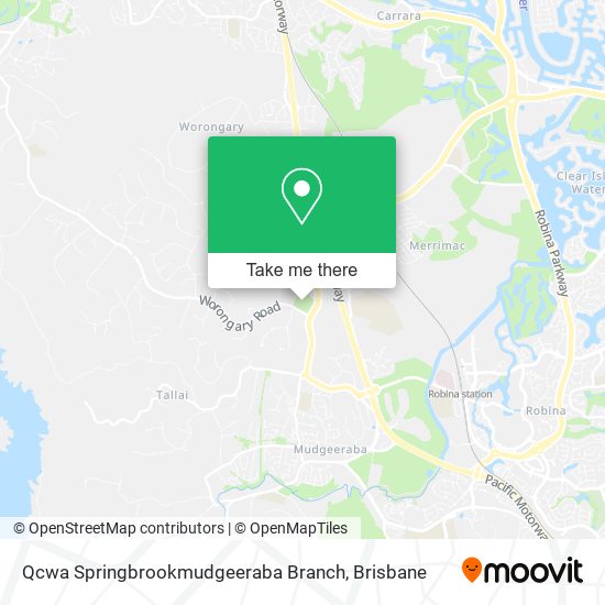 Qcwa Springbrookmudgeeraba Branch map