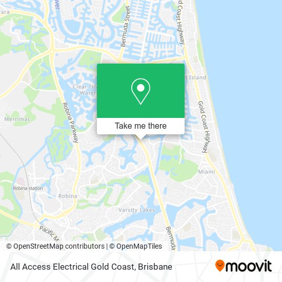 All Access Electrical Gold Coast map