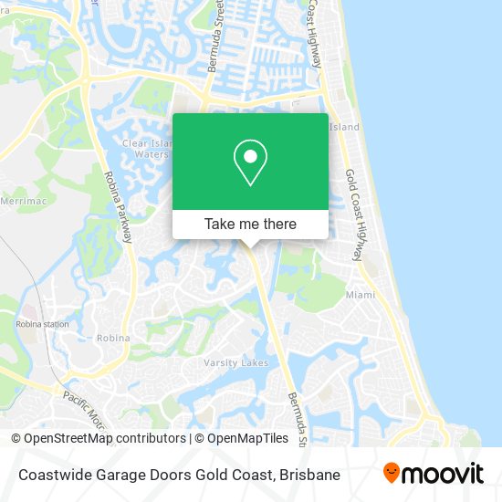 Coastwide Garage Doors Gold Coast map