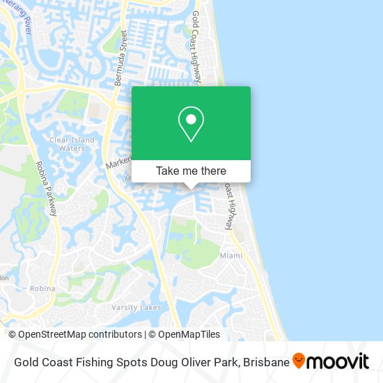 Gold Coast Fishing Spots Doug Oliver Park map