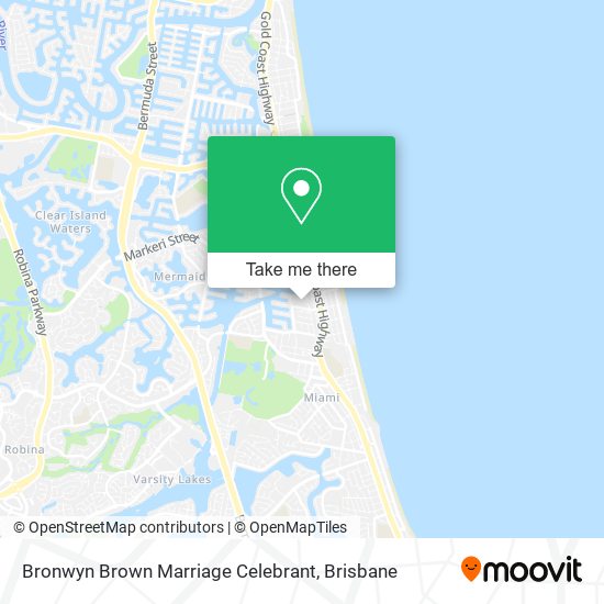 Bronwyn Brown Marriage Celebrant map