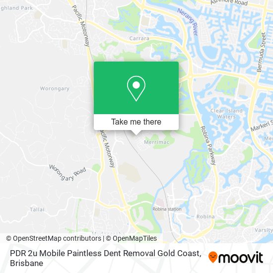 PDR 2u Mobile Paintless Dent Removal Gold Coast map