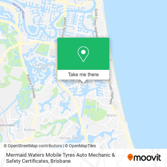 Mermaid Waters Mobile Tyres Auto Mechanic & Safety Certificates map