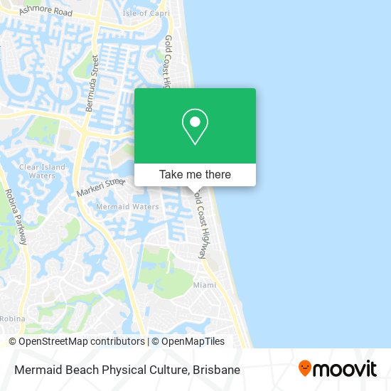 Mapa Mermaid Beach Physical Culture