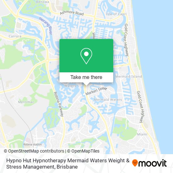 Mapa Hypno Hut Hypnotherapy Mermaid Waters Weight & Stress Management